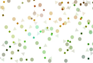 Light Green, Yellow vector pattern with polygonal style with circles.