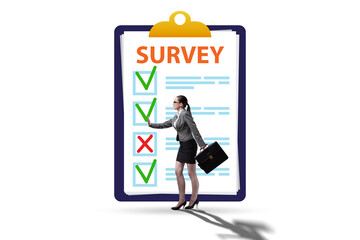 Survey questionnaire with tick boxes