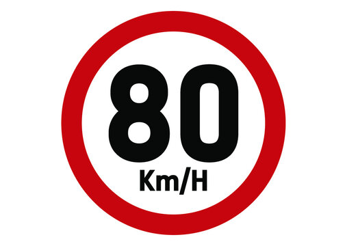 Velocidad máxima 80 km/h