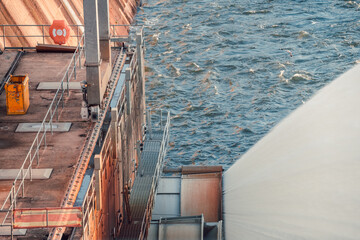 hydro dam pumping out water