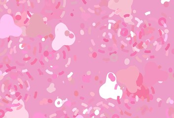 Light Pink, Yellow vector template with chaotic shapes.