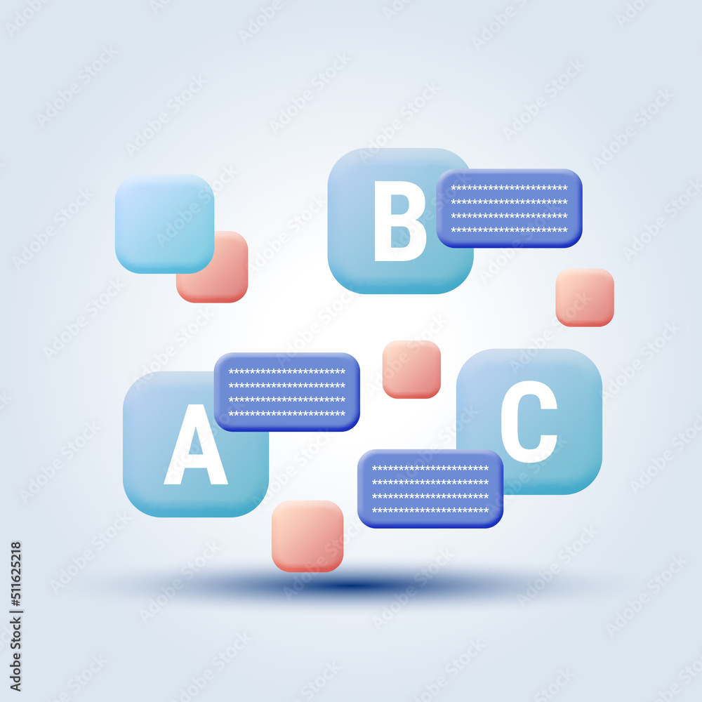 Aufkleber data encryption, information coding cartoon style vector concept illustration