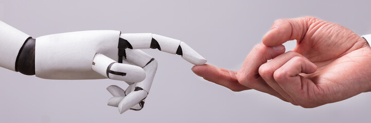 Robot Touching Human Finger