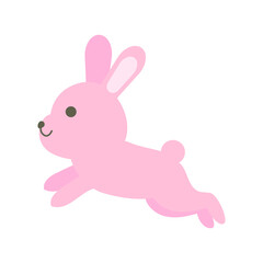ジャンプするのうさぎ