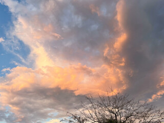 beautiful sun set cloud in a community	
