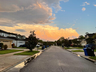 Fototapeta premium beautiful cloud and house in a Florida