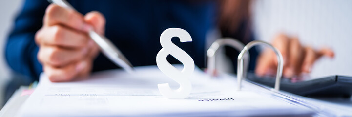 Close-up Of A Red Paragraph Symbol