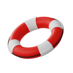 lifebuoy 3d illustration icon with summer theme