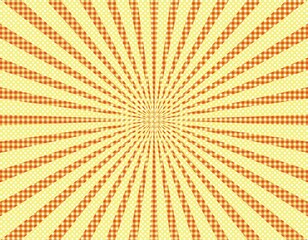 集中線　ポップ　水玉　ギンガムチェック　背景　壁紙　赤色　黄色