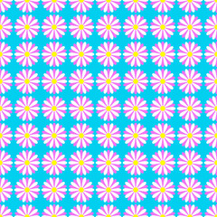 Marguerite Daisy Flower Seamless Pattern