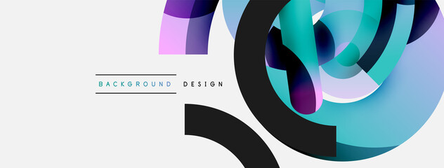 Fototapeta premium Circle abstract background. Vector illustration for wallpaper banner background card or landing page