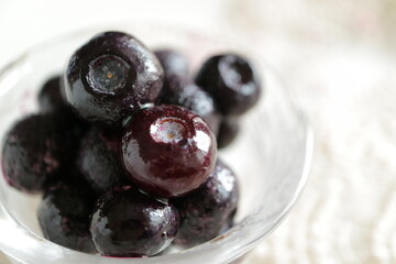 お洒落に盛り付けたブルーベリー