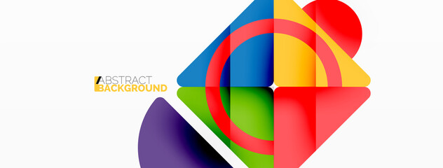 Creative geometric wallpaper. Minimal abstract background. Triangles and circles composition vector illustration for wallpaper banner background or landing page