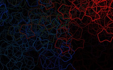 Dark Blue, Red vector template with chaotic shapes.