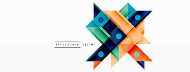 Fototapeta premium Bright colorful straight lines geometric abstract background. Trendy overlapping lines composition for wallpaper, banner, background or landing