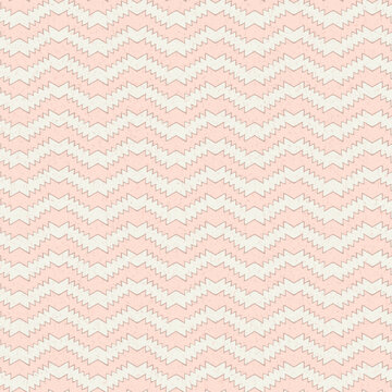 SEAMLESS VECTOR REPEAT PATTERN. "Mexican Wave" simple line zigzag waves in pastel Neapolitan colours. Aztec line chevron basic repeating design. Handmade paper texture