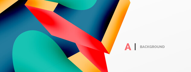 Abstract background - 3d abstract shape. Wallpaper for concept of AI technology, blockchain, communication, 5G, science, business