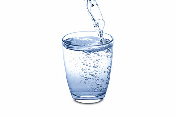 Clean water for good health.  Pouring Fresh Pure Water From Pitcher Into A Glass.