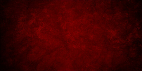 Dark red and black grunge textured concrete backdrop background. Panorama dark red slate background or texture. Vector red concrete texture. Stone wall background.