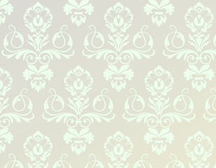 Fototapeta premium Seamless silver leaves wallpaper. Vector 
