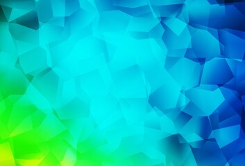 Light Blue, Green vector shining triangular layout.