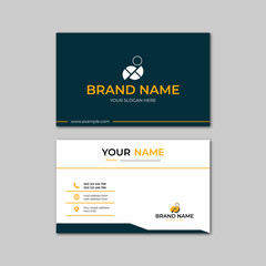 elegant black and yellow modern business card design