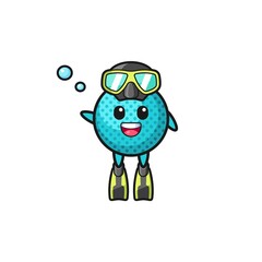 the spiky ball diver cartoon character