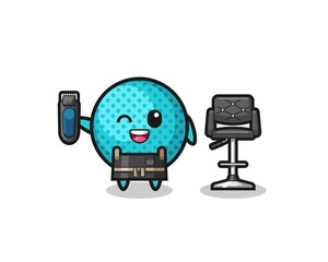 spiky ball barbershop is holding a trimer