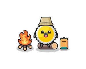camping illustration of the saw blade cartoon