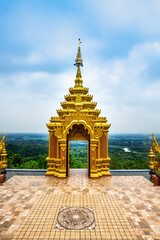 Wat Phra That Doi Phra Chan Viewpoint with Natural View in Lampang Province