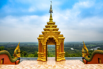 Wat Phra That Doi Phra Chan Viewpoint with Natural View in Lampang Province
