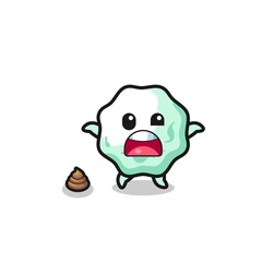chewing gum earth surprised to meet poop