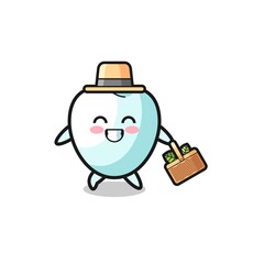 Fototapeta premium tooth herbalist character searching a herbal
