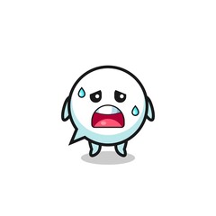 the fatigue cartoon of speech bubble