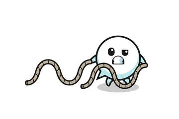 Obraz premium illustration of speech bubble doing battle rope workout