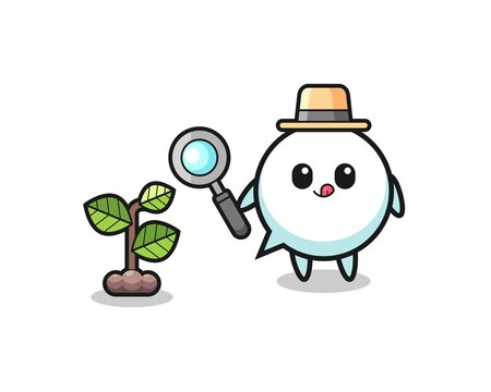 white speech bubble detective plant inspection clip art preview