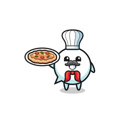 speech bubble character as Italian chef mascot