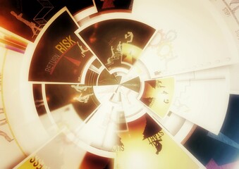 幾何学的なトンネルの3Dイラスト