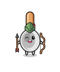 cooking spoon cartoon as medieval archer mascot