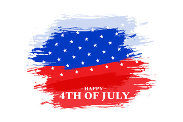 happy independence day united states of america in paint brush style