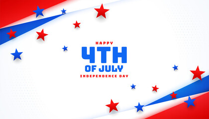 happy 4th of july independence day on star design background
