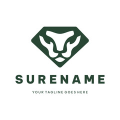 Lion head inspiration logo custom logo design vector