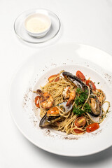 frutti di mare fresh mixed seafood spaghetti