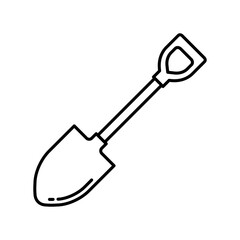 Shovel Icon. Gardening Vector Illustration.