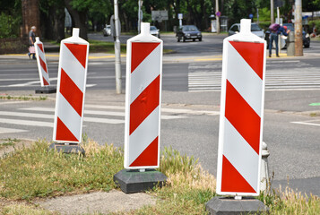 Road barrier at the road crossing