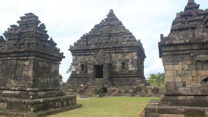 The exoticism of the architecture of the Ijo temple in Yogyakarta, the Ijo temple is the highest temple in Yogyakarta. built in 850 AD by the ancient Mataram kingdom © Sukma Rizqi