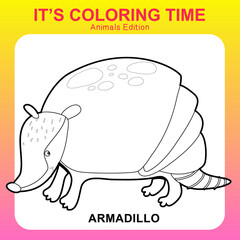 Coloring sheet for children. Educational printable about animals. Vector illustrations.