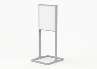 Street advertising stand for advertising. Mockup billboard. 3d illustration