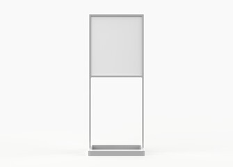 Street advertising stand for advertising. Mockup billboard. 3d illustration