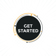 Get Started text button. Web button banner template Get Started
